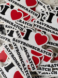 I ❤️ Savfromscratch Sticker